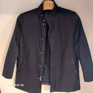 JOS A BANK TRAVELER Mens XXL REG Navy Blue Quilted Lined Full Zip Jacket Coat